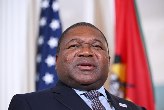  Mozambique President Filipe Jacinto Nyusi speaks to reporters ahead of a meeting with U.S. Secretary of State Antony Blinken during the US-Africa Leaders Summit at the Walter E. Washington Convention Center in Washington, DC, U.S., December 14, 2022. (photo credit: MANDEL NGAN/POOL VIA REUTERS)