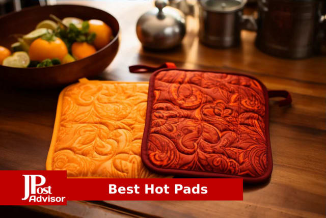 4 Pack Hot Pads Silicone Pot Holders for Kitchen, Non-Slip Heat