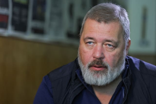 Dmitry Muratov, Nobel Peace Prize laureate and editor-in-chief of the investigative newspaper Novaya Gazeta, attends an interview with Reuters in Moscow, Russia September 22, 2022. (photo credit: EVGENIA NOVOZHENINA/REUTERS)