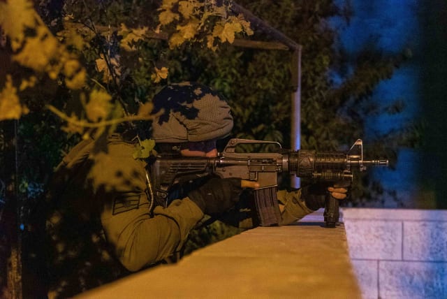  Israeli forces are seen operating in the West Bank on September 7, 2023 (photo credit: IDF SPOKESPERSON'S UNIT)