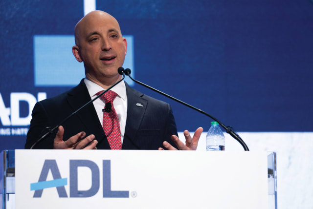  ANTI-DEFAMATION LEAGUE (ADL) CEO Jonathan Greenblatt speaks during the Anti-Defamation League’s ‘Never is Now’ summit in New York City last November. (photo credit: JEENAH MOON/REUTERS)