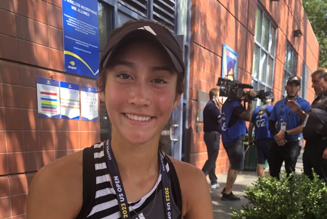  VALERIE GLOZMAN – the daughter of a Ukrainian Jewish father and a Taiwanese mother – has played in the qualifying events of both women and junior events at the US Open for the past two years.  (photo credit: HOWARD BLAS)