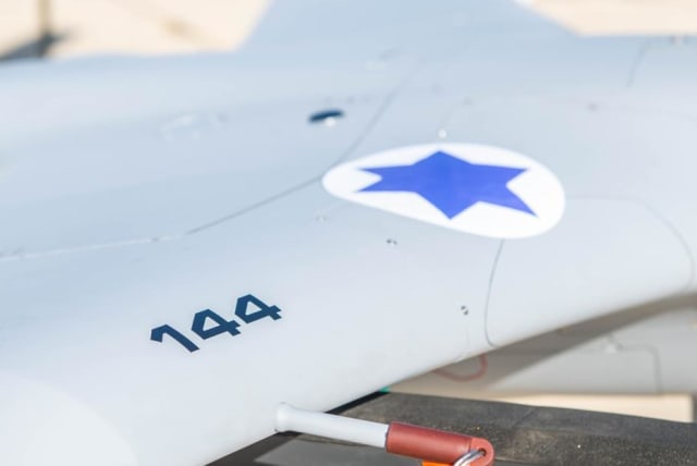  A view of the wing of the new "Spark" UAV. (photo credit: ISRAEL AIR FORCE)