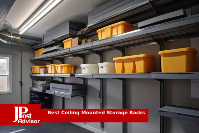 8 Bin Storage Rack Organizer- Wall Mountable Garage Shelving With