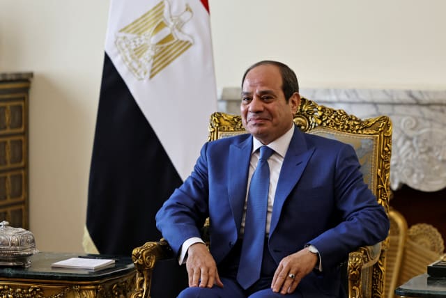  Egyptian President Abdel Fattah al-Sisi attends a meeting with French Foreign Minister Catherine Colonna in Cairo, Egypt on September 14, 2023. (photo credit: KHALED DESOUKI/POOL VIA REUTERS)