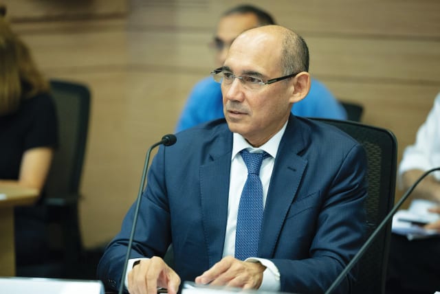  BANK OF ISRAEL Governor Amir Yaron attends a meeting at the Knesset, in July. (photo credit: YONATAN SINDEL/FLASH90)