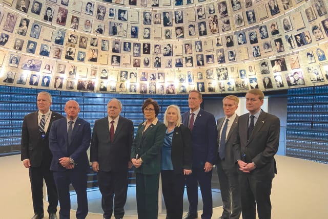  The writer (fourth from right) visited Yad Vashem during a trip to Israel earlier this year. (photo credit: Office of Senator Kirsten Gillibrand)