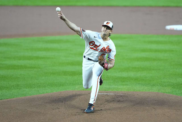  ISRAELI-AMERICAN PITCHER Dean Kremer made his first career playoff start for the Baltimore Orioles on Tuesday while thinking about family members in Israel.  (photo credit: Gregory Fisher/USA Today Sports)