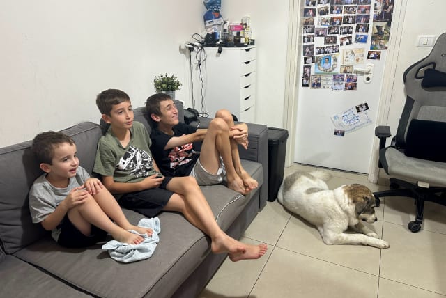 CHILDREN ARE forced to spend time in a safe room in Ashkelon as rockets are fired from the Gaza Strip.  (photo credit: EDI ISRAEL/FLASH90)