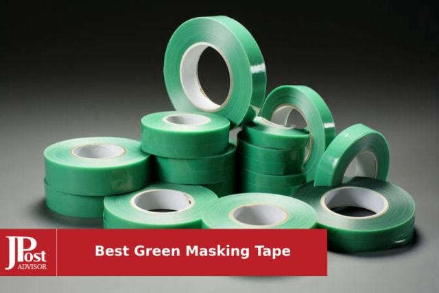 Lichamp 10 Pack Green Painters Tape 1 inch, Medium Adhesive Green Masking Tape Bulk Multi Pack, 1 inch x 55 Yards x 10 Rolls (550 Total Yards)