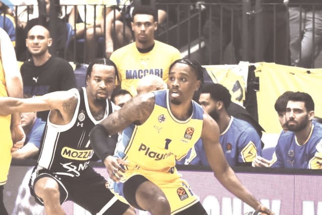  ANTONIUS CLEVELAND (1) moved from Hapoel Eilat to Maccabi Tel Aviv over the summer and is primed to be an impact player, especially the defensive end.  (photo credit: Dov Halickman)