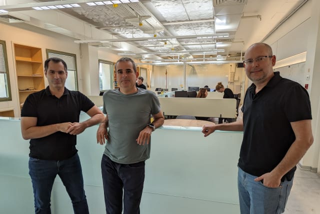  (From right to left): VP R&D & co-founder Shahar Barnea, CTO & co-founder Ziv Shragai, CEO & co-founder Avi Aflalo (photo credit: COURTESY/SIMPLEX 3D)