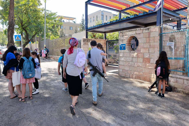  Schools in Jerusalem reopened on Wednesday, October 25th, 2023. (photo credit: MARC ISRAEL SELLEM/THE JERUSALEM POST)