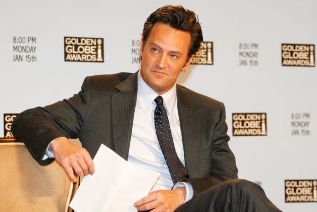  Actor Matthew Perry waits to announce nominations at Golden Globes news conference in Beverly Hills (photo credit: REUTERS)