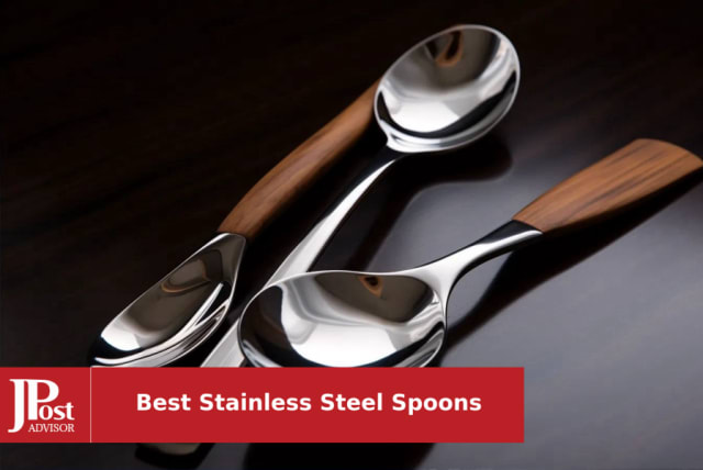 Super Strong, Ergonomic 11 in Serving Spoon 1 Pk. Big, Solid Stainless  Steel Spoons for Cooking, Baking and Basting. Best Kitchen Flatware for  Buffet