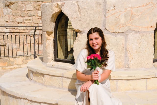  SPECIAL DAY: Rotem Sapir at the Tower of David (photo credit: SHARON MARKS ALTSHUL)