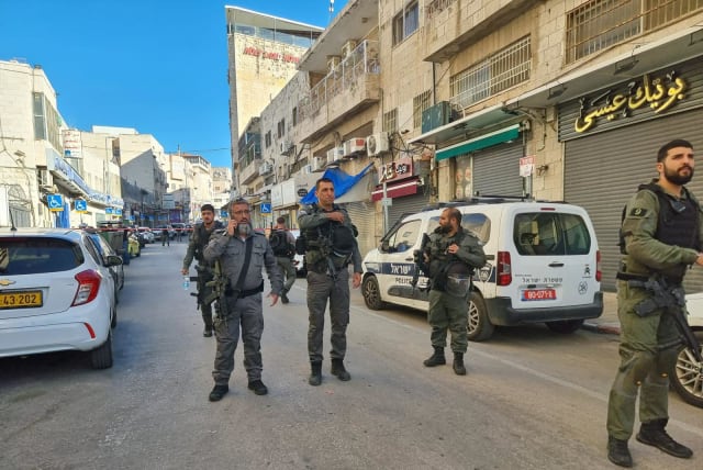 The scene of a stabbing attack in Jerusalem's Old City, November 6, 2023 (photo credit: ISRAEL POLICE)