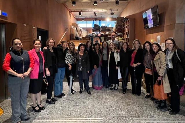   Female ambassadors from around the world tour Jerusalem Civilian Command Center (photo credit: FLEUR HASSAN-NAHOUM)