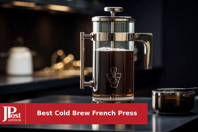 Veken French Press Coffee Maker (34 oz), 304 Stainless Steel