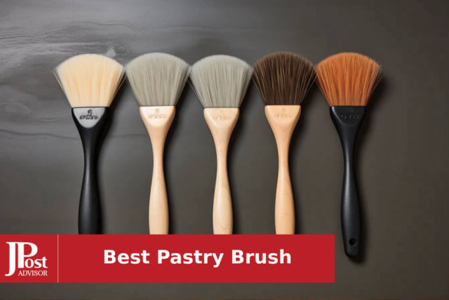 4 Pieces Pastry Brushes Basting Oil Brush with Boar Bristles and