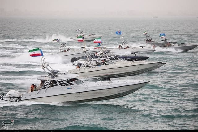  IRGC Naval forces. (photo credit: Mohammad Rasool Moradi/Tasnim News Agency)