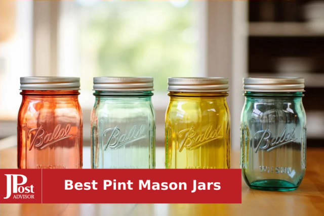 12Pack Mason Jars 8oz with Airtight Lids and Bands - Regular Mouth Glass  Canning Jars, Small Half Pint Mason Jars for Preserving, Pickling, Honey