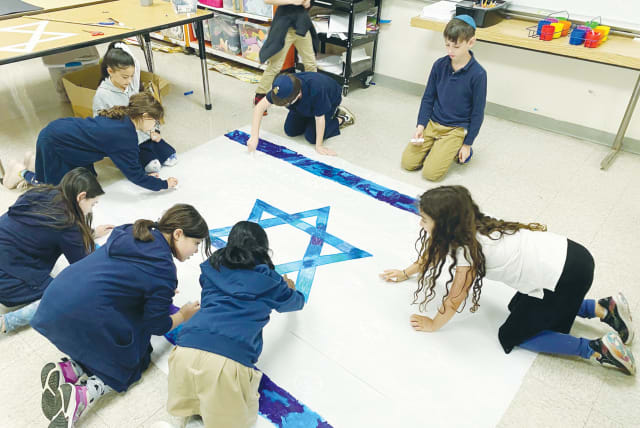  AN ACTIVITY in solidarity with Israel takes place at the Bi-Cultural Hebrew Academy – Jewish Day School in Stamford, Connecticut.