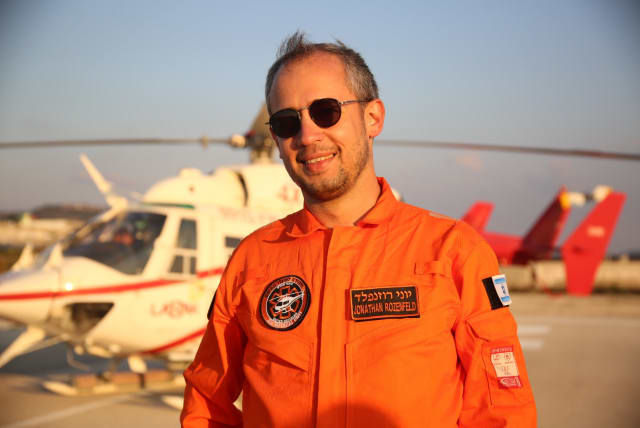  Yoni Rozenfeld, United Hatzalah district coordinator for Jerusalem and a helicopter paramedic (photo credit: Courtesy)