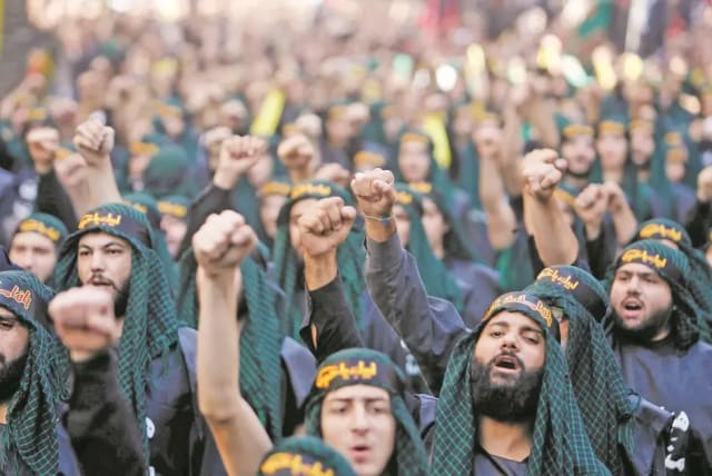  Members of the Lebanese terrorist organization Hezbollah. (photo credit: REUTERS)