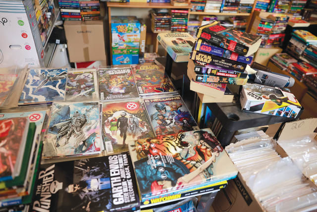  A LOOK at some of the comics and science fiction books being sold by Arye Dobuler in jerusalem. (photo credit: MARC ISRAEL SELLEM)