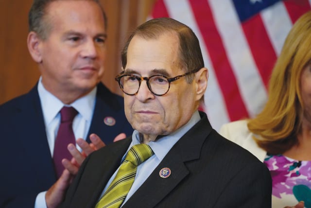  REP. JERROLD NADLER (D-New York), the only member of Congress with a yeshiva education, says that ‘Jewish anti-Zionism’ is ‘expressly not antisemitic.’ (photo credit: Elizabeth Frantz/Reuters)