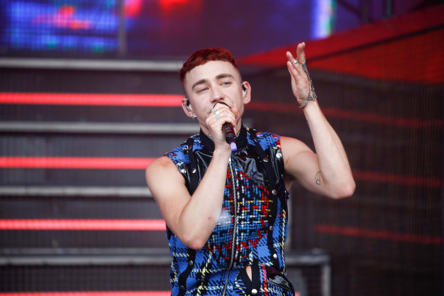  Olly Alexander of the band Years & Years performs during Glastonbury Festival in Somerset, Britain June 30, 2019. (photo credit: HENRY NICHOLLS/REUTERS)