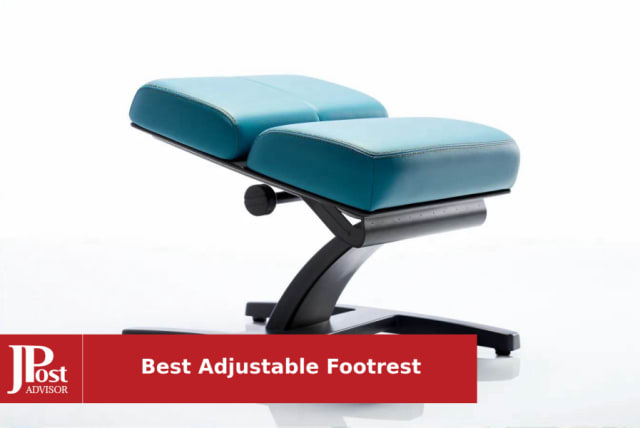 MyPlace Adjustable Height Foot Rest Under Desk at Work - 6 Height Sturdy  Office Footrest - Added Heated Foot Mat - Non Slip Bottom - Straighten Back  