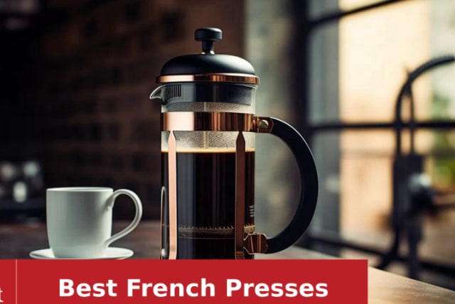 Il Mulino New York Gourmet Coffee French Press Glass & Copper 9 Tall Beaker