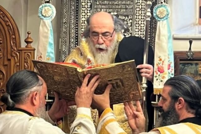  The service of the Royal Hours of Christmas at the Patriarchate of Jerusalem on Friday, January 5, 2024. (photo credit: Patriarchate of Jerusalem)