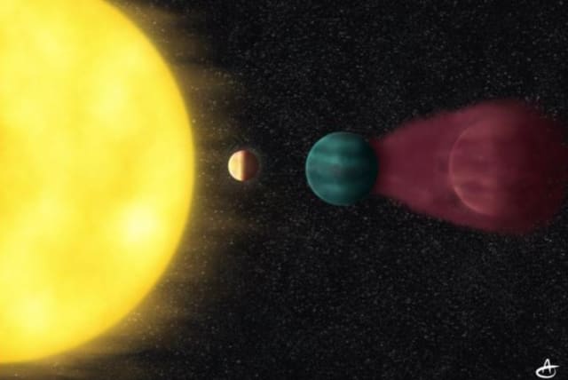  Young, hot, earth-sized planet HD 63433d sits close to its star in the constellation Ursa Major, while two neighboring, mini-Neptune-sized planets identified in 2020 orbit farther out.  (photo credit: Alyssa Jankowski)