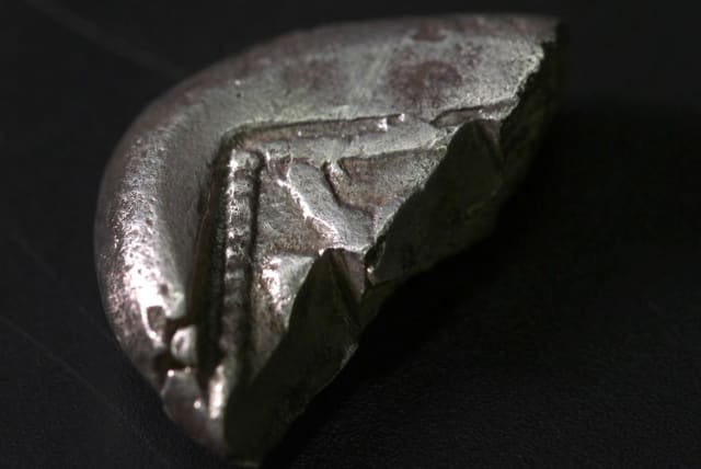  The rare coin, providing evidence for the development of commerce. (photo credit: Israel Antiquities Authority)