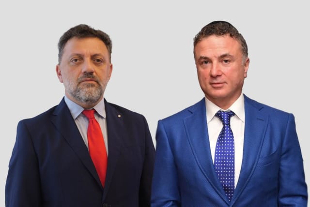 Dr. Haim Ben Yakov (left) and Dr. Michael Mirilashvili/E (photo credit: EAJC)