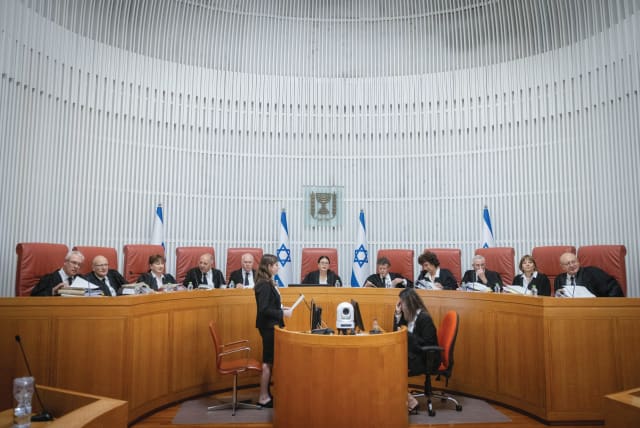  DOES GOD stand trial? Inside the Supreme Court in Jerusalem.  (photo credit: Chaim Goldberg/Flash90)