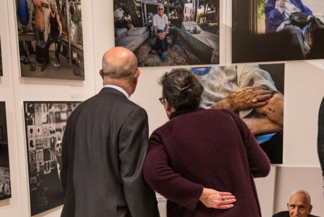  "We Are Still Here" photography exhibition attendees. (photo credit: ISRAELI DELEGATION TO THE UN)