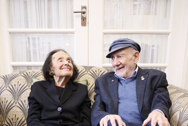  Two hundred years of survival. Lily and Walter together in Lily's home in London, UK.  (photo credit: Adam Lawrence/March of the Living UK)