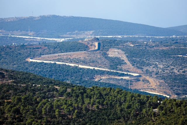 A general view shows the border between Israel and Lebanon as seen from the Israeli side on November 4, 2023. (photo credit: REUTERS/ALEXANDER ERMOCHENKO)