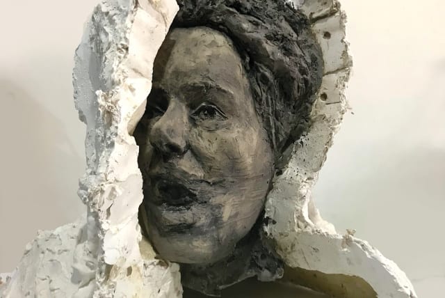  ‘When Home Doesn’t Feel Safe Anymore’ by Noa Arad Yairi; plaster, polymeric plaster, aluminum rod, jute. (photo credit: BIBLE LANDS MUSEUM, Courtesy Noa Arad Yairi)