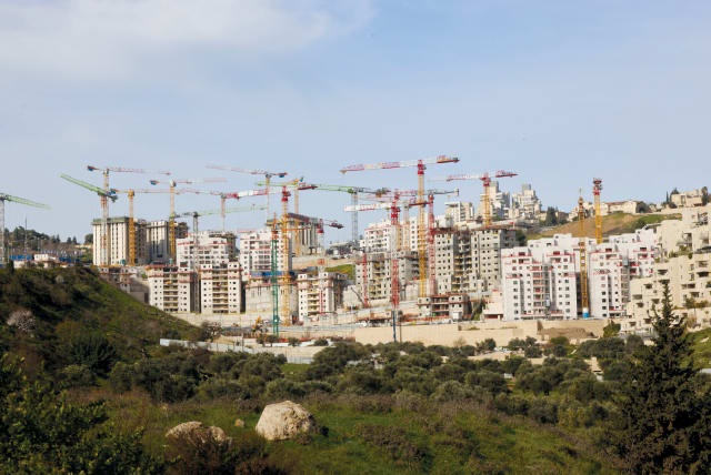  Although the skyline is currently dotted with cranes, Arnona Hills, to be completed by 2026, will be Jerusalem’s newest prime residential project. (photo credit: MARC ISRAEL SELLEM)