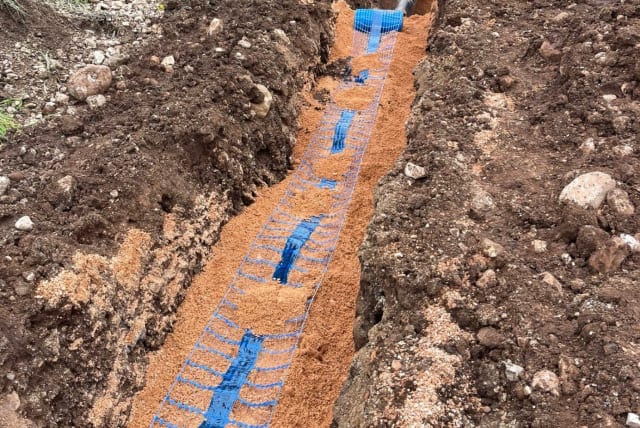  A section of the new water system in the Carmel region. (photo credit: MEKOROT)