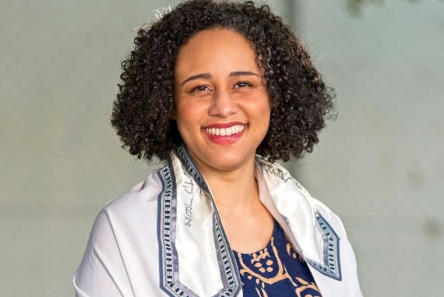  Jenni Asher works at Hamakom, a Conservative synagogue in Los Angeles, while studying at the Academy for Jewish Religion California to become a cantor. When she is ordained, she will be the first Black woman cantor in the United States. (photo credit: ARJUN RAMESH/JTA)