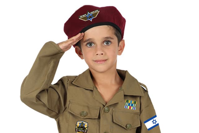 IDF soldier costumes have become the most popular choice for Purim 2024. March 6, 2024.  (photo credit: Courtesy of Max Stock)