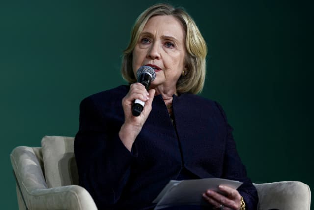  Former US secretary of state Hillary Clinton participates in an event on women's role in building a climate-resilient world, at COP28 World Climate Summit, in Dubai, United Arab Emirates, December 4, 2023. (photo credit: REUTERS/AMR ALFIKY)