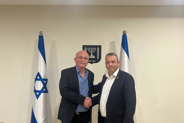  Udo Bullmann (L) visits Israeli Knesset (photo credit: KNESSET SPOKESPERSON'S OFFICE)