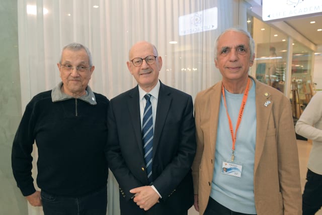  BNAI BRITH EXECUTIVES (from left) Mano Cohen, Dan Mariaschin, and Ilan Shchori.  (photo credit: Bruno Shavit)